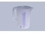 H&uuml;nersdorff Messkanne 3.000 ml, PP, 2 Skalen geschlossener Griff, transparent