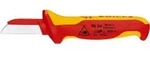 KNIPEX 98 54 Kabelmesser isolierender Mehrkomponenten-Griff, VDE-gepr&uuml;ft 190 mm