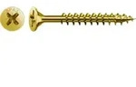 Spax Universalschraube 5 x 70 mm Senkkopf Kreuzschlitz Z Vollgewinde 4CUT YELLOX A2L