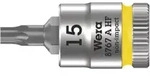 Wera 8767 A HF TX Zyklop Bitnuss mit 1/4"-Antrieb, mit Haltefunktion, TX 15 x 28 mm