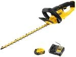 Set DeWalt Akku-Heckenschere 18V + Akku 5Ah + Ladeger&auml;t 4A (DCMHT563P1-QW)