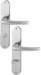 Hoppe Langschildgarnitur Denver E1310Z/302 VA F69 Bad SK/OL 78mm DIN L/R
