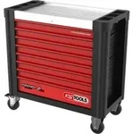 KS Tools PERFORMANCEplus P25 SCHWARZ/ROT Werkstattwagen mit 8 Schubladen