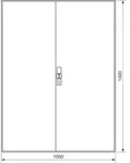 Hager Z&auml;hlerschrank,universZ 1400x1050x205,IP44 ZB54S