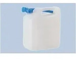 H&uuml;nersdorff Wasserkanister ECO 12 L mit Rohr, HD-PE natur, mit blauem Zubeh&ouml;r