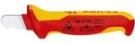 KNIPEX 98 53 03 Abmantelungsmesser isoliert mit Mehrkomponenten-H&uuml;llen, VDE-gepr&uuml;ft
