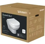 Duravit Wand-WC-Set No. 1 Compact mit WC-Sitz, Rimless, wei&szlig;