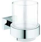 Grohe Becher Essentials Cube mit Halter, chrom