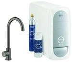 Grohe Sp&uuml;ltisch-Einhebelmischer Blue Home hd graphite geb&uuml;rstet, Mono-Starter Kit