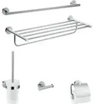 hansgrohe Bad-Accessoire-Set Logis Uni. 5-teilig, Messing, chrom