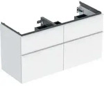Geberit Doppelwaschtisch-Unterschrank iCon 118,4x61,5x47,6cm, 4 L, w/lack....