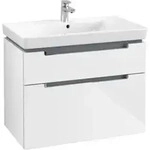 V&B Waschtischunterschrank Subway 2.0 78,7x59x44,9cm, Gr. chrom, glossy white