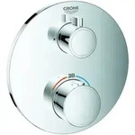 Grohe Fertigmontageset Grohtherm UP-Brausethermostat, m 1 Absperrventil, rd, chr