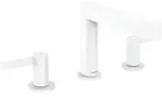 hansgrohe 3-Loch-Waschtischarmatur 110 Finoris mit Push-Open-Ablaufgarnitur,