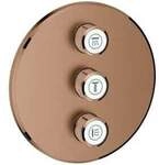 Grohe Fertigset Grohtherm Smartcontrol w suns geb&uuml;rstet, rund, UP-Ventil 3-fach