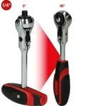 KS Tools 1/4" MODIFIX Mini-T-Griff-Schwenkkopf-Knarre, 72 Zahn