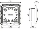 Jung KNX-Taster Standard 1-fach LS CD 10711 ST