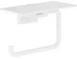 hansgrohe Papierrollenhalter AddStoris m Ablage, mattwei&szlig;, Wandmontage, Metall