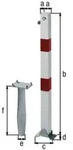GAH Alberts Absperrpfosten KLAPPY-BO 70x70 mm Zyl. Einbet.