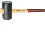 Gedore Gummihammer mit Holzgriff, &Oslash; 90 mm, Hammer mit Eschenstiel, mit 2 flachen