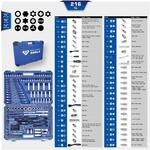 Brilliant Tools Steckschl&uuml;ssel-Satz, 216-tlg, 1/4 Zoll, 3/8 Zoll, 1/2 Zoll