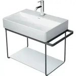Duravit Metallkonsole DuraSquare 66,5x38cm, wandh&auml;ngend, schwarz matt