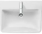 Duravit M&ouml;belwaschtisch No. 1 65x46cm, we, m HL, &Uuml;L, Hahnlochbank