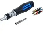 BGS Gelenk-Schraubendreher-Bit-Satz 70053, mit Ratschen-Drehgriff, umschaltbar,