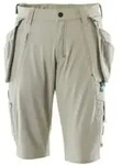 Mascot Shorts mit abnehmbaren H&auml;ngetaschen Handwerkershorts Gr&ouml;&szlig;e C42, hellkhaki