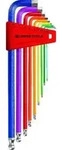 PB Swiss Tools RainBow Winkelschraubendreher- Satz im Kunststoffhalter 9-teilig