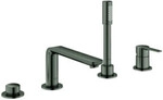 Grohe 4-Loch-Wannen-Kombination Lineare hard graphite geb&uuml;rstet