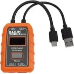Klein Tools USB Digitalmessger&auml;t USB A und USB C Spannung Strom LCD