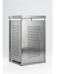 VAR M&uuml;llbeh&auml;lterschrank, Edelstahl, f&uuml;r 120-l M&uuml;lltonnen