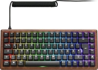Sharkoon 100068081, 75%, Kabelgebunden, USB, QWERTZ, RGB-LED, Schwarz, Holz