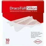 DRACOT&Uuml;LL Silik.10x10cm silikonbesch.Wundkont.Aufl 10 St