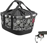Reisenthel 0304UNFS, REISENTHEL BIKEBASKET GT UNIKLIP 2 FLEUR SCHWARZ