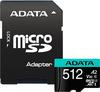 ADATA AUSDX512GUI3V30SA2-RA1, ADATA Premier Pro 512GB microSDXC/SDHC UHS-I U3 Class