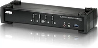 Aten CS1924, ATEN Umschalter Tastatur/Video/Maus (KVM)-Switch Schwarz
