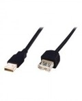 DIGITUS USB-Verl&auml;ngerungskabel USB Typ A 4-polig M A W 1.8 m / Hi-Speed Schwarz