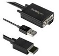 StarTech.com 2 m 6.6 ft. VGA to HDMI Adapter Cable with USB Audio