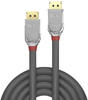 Lindy CROMO DisplayPort-Kabel DisplayPort M bis M 1.2 3 m rund 4K Unterstützung Grau