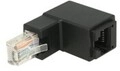 Delock RJ-45 Schwarz Drahtverbinder Stecker gewinkelt RJ45 Buchse Cat.6 UTP (86424)
