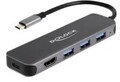 Delock 3 Port USB Hub und 4K HDMI Ausgang mit Type-C Digital/Daten
