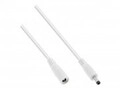 InLine DC Verl&auml;ngerungskabel Stecker/Buchse 4.0x1.7mm weiss 1m 1 m (26801D)