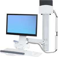 Ergotron 45-273-216, Ergotron Sit-Stand Combo System Mit CPU-Halter klein