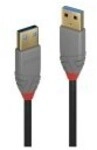 Lindy 2m USB 3.0 Typ A Kabel Anthra Line Digital/Daten Anschlusskabel 2 m Schwarz
