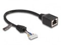 Delock Kabel RJ45 Buchse zu Pfostenbuchse 2.00 mm 8 Pin Cat.5e 23 cm schwarz Schwarz