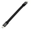 ROLINE Kabeladapter USB4 Gen3x2 40Gbit/C-C ST/ST Flach 100W Kabel Digital/Daten 0,15