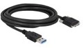 Delock Kabel USB 3.0 Typ-A Stecker zu Typ Micro-B mit Schrauben 3 m Digital/Daten 3 m