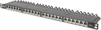 Digitus DN-91624S-SL-EA, DIGITUS Patch Panel RJ-45 X 24 Schwarz RAL 9005 0.5U 48,3 cm
